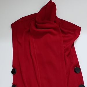 Soft Surroundings Red Mesa Button Vest